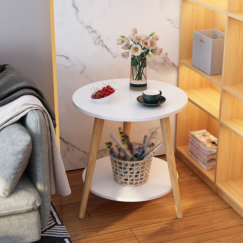 Contemporary Wooden Round Side Table Three Wooden Legs End Table Clearhalo 'Coffee & Accent Tables' 'End & Side Tables' 'end_side_table' 'end_side_tables' 'furn' 'furn_end_side_tables' 'Furniture' 'furniture_end_side_table' 'Living Room Furniture' 1200x1200_1a262434-c11d-4e76-8fd3-5a9cb6842a2c