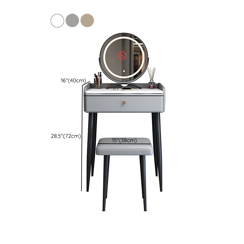 Modern 1 Drawer Vanity Dressing Table 23.62" Wide Vanity Set