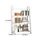 Modern Home Steel Book Shelf Ladder 12"W Matte Finish Bookcase Clearhalo 'Bookcases' 'furn' 'furn_bookcases' 'Furniture' 'Office Furniture' 1200x1200_1a27a1b7-8e40-4dff-89d3-1f88e7c8cd8d