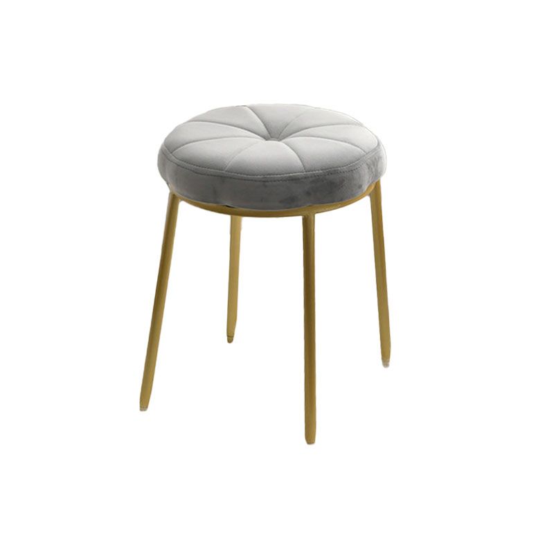 Velvet Upholstered Ottoman Velvet Colored Flower Shape Metal Frame Ottoman Clearhalo 'furn' 'furn_ottomans_poufs' 'Furniture' 'Living Room Furniture' 'Ottomans & Poufs' 'ottomans_poufs' 1200x1200_1a283154-0f4b-4b4a-8051-f0ea95cfaa6e