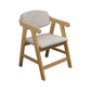 Open Back Dining Arm Chair Upholstered Single Dining Armchair with Wood Legs Clearhalo ' kitchen&dining_furn' 'Dining Chairs' 'Dining Tables & Seating' 'dining_chair' 'furn' 'furn_dining_chair' 'Furniture' 'furniture_dining_chair' 'Kitchen & Dining Furniture' 'kitchen' 1200x1200_1a28a5be-e247-4e0b-932c-2a95b46e217e