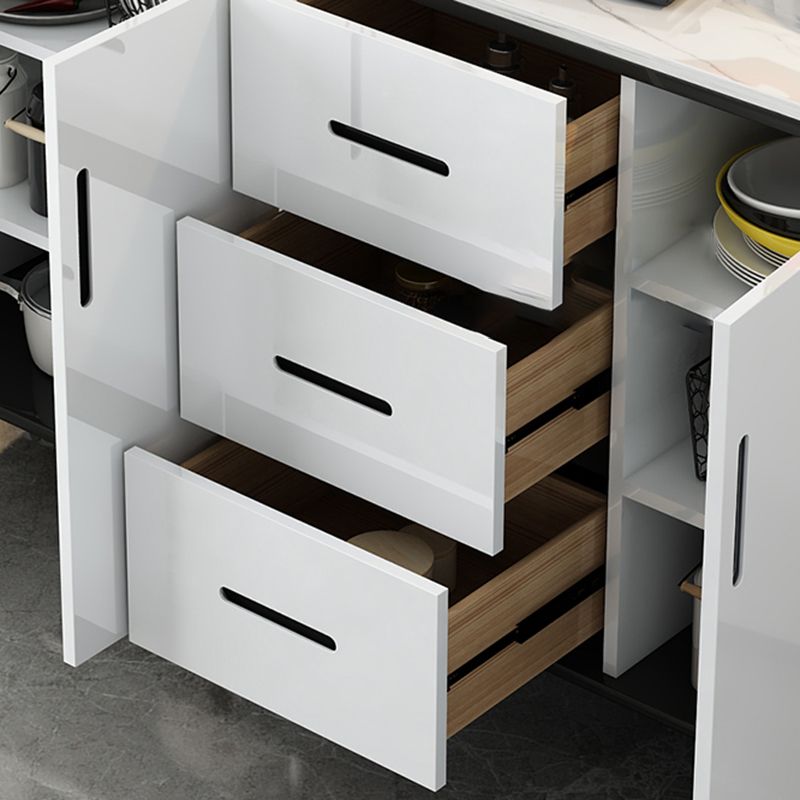 Contemporaneo a buffet a buffet a buffet in legno con mobile e cassetti