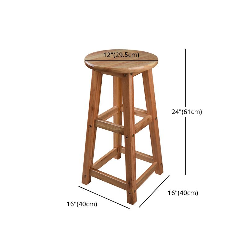 Modern Round Backless Bar Stool Indoor Oak Wood Natural Finish Counter Stool Clearhalo 'Bar Furniture' 'Bar Stools' 'bar_stools' 'furn' 'furn_bar_stools' 'furniture_bar_stools' 'Kitchen & Dining Furniture' 'kitchen&dining_furn' 'kitchen' 'kitchen_furn' Furniture' 1200x1200_1a2b5c8b-4fbe-4685-ad5e-2dbb133b45a8