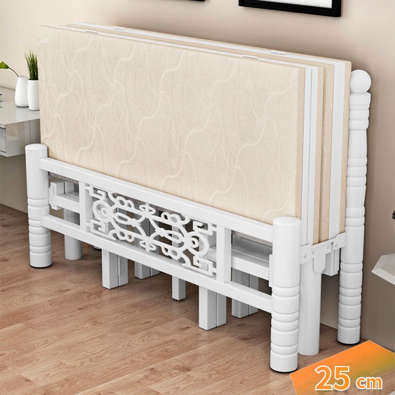 Modern rechthoekig bed minimalistisch paneel ijzerbed met hoofdeinde