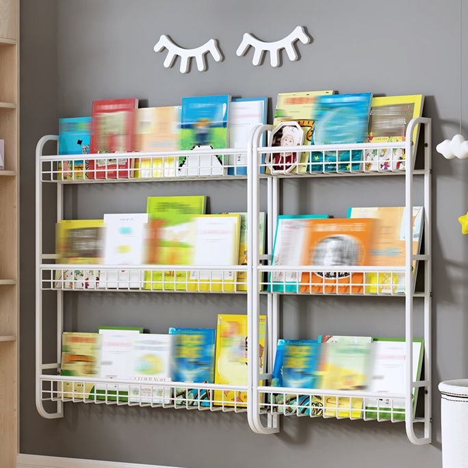 White Bookshelf Contemporary Style Wall Mounted Bookcase for Home Office Clearhalo 'Bookcases' 'furn' 'furn_bookcases' 'Furniture' 'furniture_bookcases' 'kitchen' 'kitchen_bookcases' 'Living Room Furniture' 'Office Furniture' 1200x1200_1a2c686a-1816-422e-aaa4-5a6b87bc0127