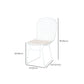 Armless Kitchen Dining Side Chair Metal Dining Chair in White