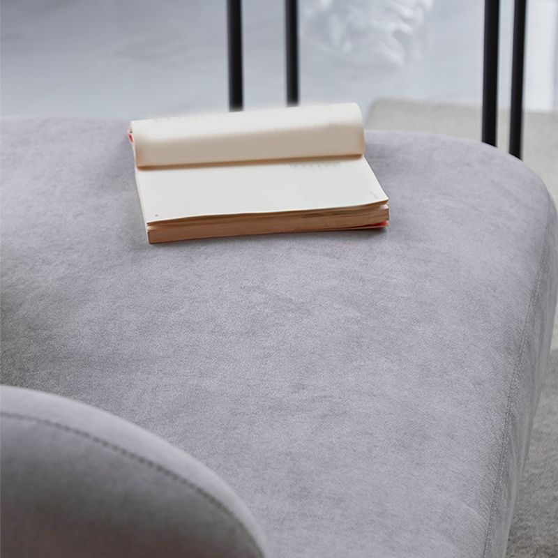 コンテンポラリーコットンブレンドシングルアームタイトバックライトグレーソファセット