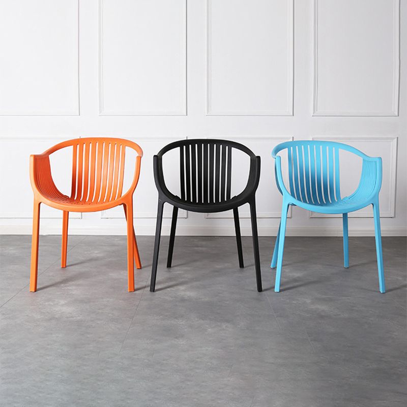 Nordic Style Arm Side Chairs Windsor Back Side Chair with Plastic Legs for Kitchen