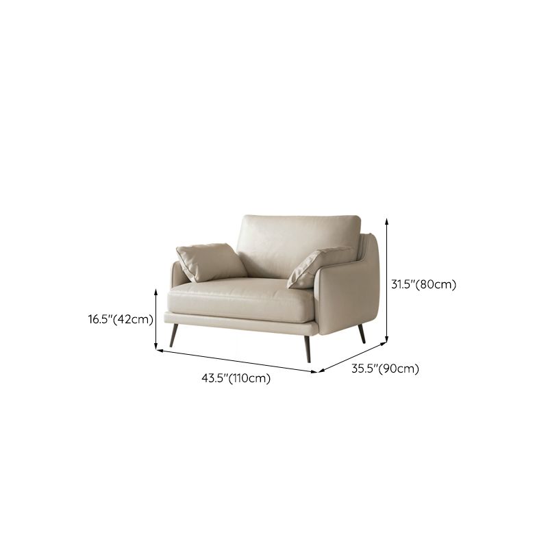 Pouvoir en cuir véritable canapé arrière 31,49 "H