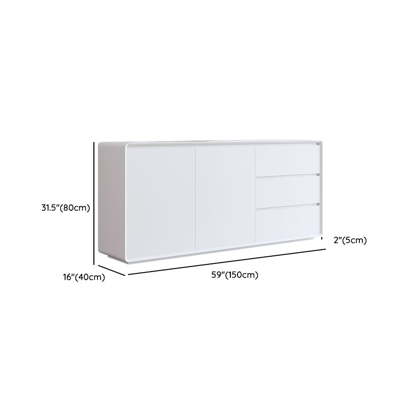 Contemporary Style Wood Dining Buffet with Cabinets and Drawers Clearhalo 'buffet_sideboard' 'Buffets & Sideboards' 'furn' 'furn_buffet_sideboard' 'Furniture' 'Kitchen & Dining Furniture' 1200x1200_1a2f1fe8-a2bd-4b98-b7d0-46bd9cd5c370