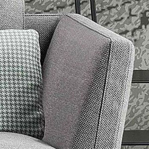 Contemporary Upholstered Cotton Blend Flared Arm Chaise Lounge in Gray Clearhalo 'Chairs & Seating' 'Chaise Lounge' 'chaise_lounge' 'furn' 'furn_chaise_lounge' 'Furniture' 'Living Room Furniture' 1200x1200_1a31ce98-b90e-4f26-a381-410a1588ff38