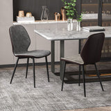 Contemporary Dining Chair Armless Wingback Side Chair with Metal Legs for Kitchen Clearhalo ' kitchen&dining_furn' 'Dining Chairs' 'Dining Tables & Seating' 'dining_chair' 'furn' 'furn_dining_chair' 'Furniture' 'furniture_dining_chair' 'Kitchen & Dining Furniture' 'kitchen' 1200x1200_1a31f5e9-d5b3-42f6-966a-f4a723a1cde7