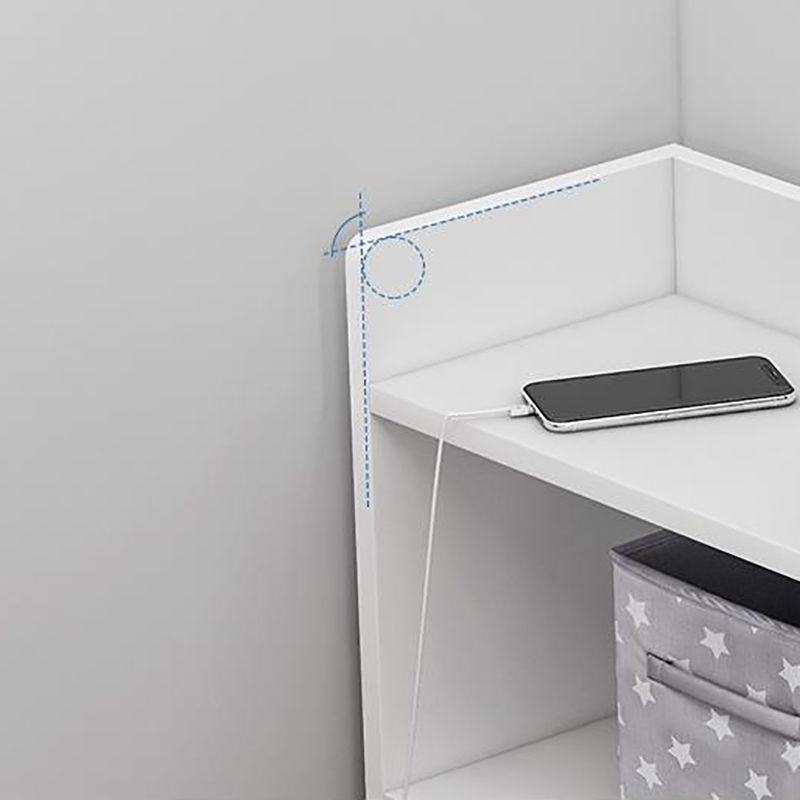 35,43 "Taltabo in legno alto tavolo da notte aperto con scaffali