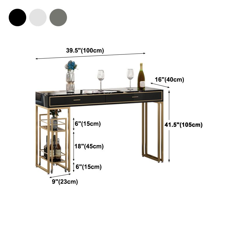 Glam Gold Metal Bar Height Pub Table Rectangle Sled Pub Height Dining Table Clearhalo 'Bar Furniture' 'Bar Tables' 'bar_tables' 'furn' 'furn_bar_tables' 'Furniture' 'furniture_bar_tables' 'Kitchen & Dining Furniture' 'kitchen&dining_furn' 'kitchen' 1200x1200_1a332bca-d753-4dad-8997-e7c06f07cd32
