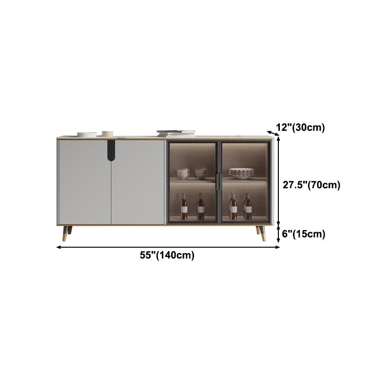33.46"H Sideboard Glam Style Dining Server for Kitchen and Living Room Clearhalo 'buffet_sideboard' 'Buffets & Sideboards' 'furn' 'furn_buffet_sideboard' 'Furniture' 'Kitchen & Dining Furniture' 1200x1200_1a335366-5cce-4f58-80ea-404baaba14c4