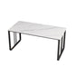 Rectangular Shaped Office Desk 2 Legs Writing Desk in Grey/White for Office Clearhalo 'furn' 'furn_office_desk' 'Furniture' 'Office Desks' 'Office Furniture' 'office_desk' 1200x1200_1a338275-6816-400d-82f1-cd005fae04f3