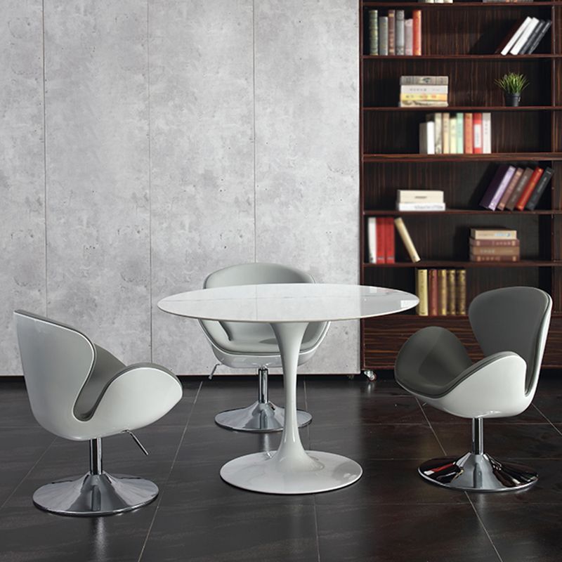 Modern Round Dining Room Table Sintered Stone Dining Table with Tulip Base Clearhalo ' dining_table' 'Dining Tables & Seating' 'Dining Tables' 'furn' 'furn_dining_table' 'Furniture' 'furniture_dining_table' 'Kitchen & Dining Furniture' 'kitchen&dining_furn' 'kitchen' 'kitchen_dining_table' 1200x1200_1a356910-64a5-4830-aa5f-9c92850dc591