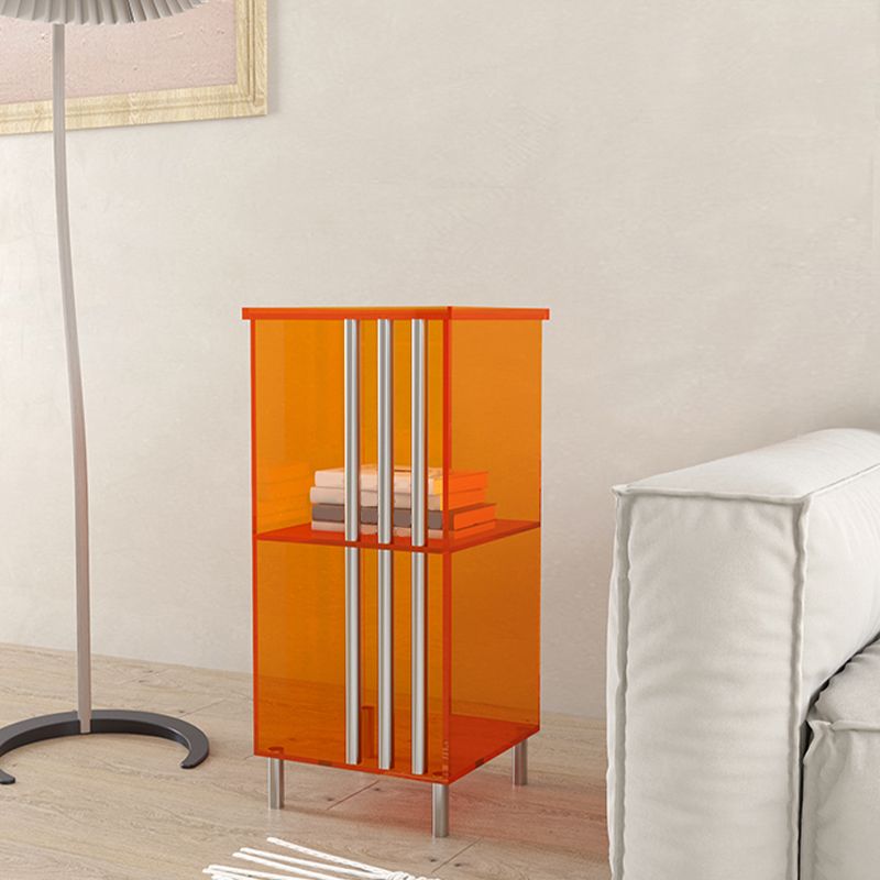 Scandinavian Acrylic Bookshelf Standard Open Back Bookcase with Shelves