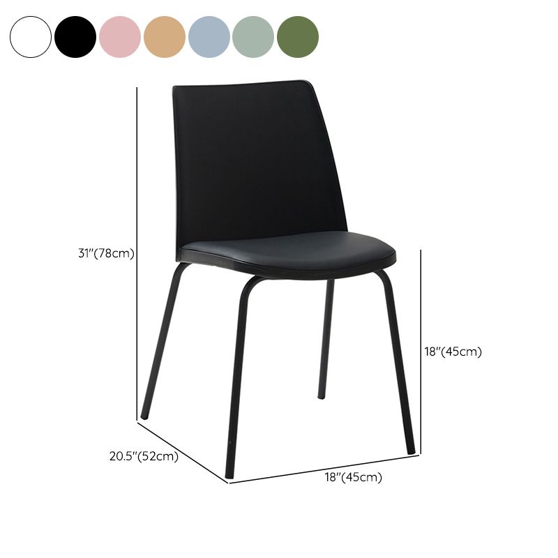Contemporary Kitchen Dining Side Chair Home Metal Legs Chair Clearhalo 'Dining Chairs' 'Dining Tables & Seating' 'dining_chair' 'furn' 'furn_dining_chair' 'Furniture' 'Kitchen & Dining Furniture' 1200x1200_1a38357a-50f5-4b8e-b145-8c55fee22d61