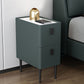 Stone Top Night Tisch moderne 22 Zoll H 2-Drawer Imitation Holz Nachttisch mit Beinen