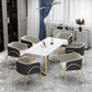 Glam 1/4/5/7 Pieces Dinette Set Sintered Stone Dining Table Set with Chairs Clearhalo 'Dining Room Sets' 'Dining Tables & Seating' 'dining_room_set' 'furn' 'furn_dining_room_set' 'Furniture' 'furniture_dining_room_set' 'Kitchen & Dining Furniture' 'kitchen&dining_furn' 'kitchen' 1200x1200_1a3898f4-7575-419b-8887-a5d5d71559ce