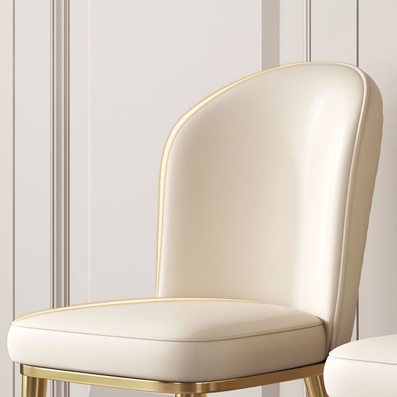 Glam Faux Leather Dining Chair Upholstered Armless Dining Chairs for Restaurant Use Clearhalo 'Dining Chairs' 'Dining Tables & Seating' 'dining_chair' 'furn' 'furn_dining_chair' 'Furniture' 'Kitchen & Dining Furniture' 1200x1200_1a39de0b-5e0a-4654-9ddd-50220a00bef0