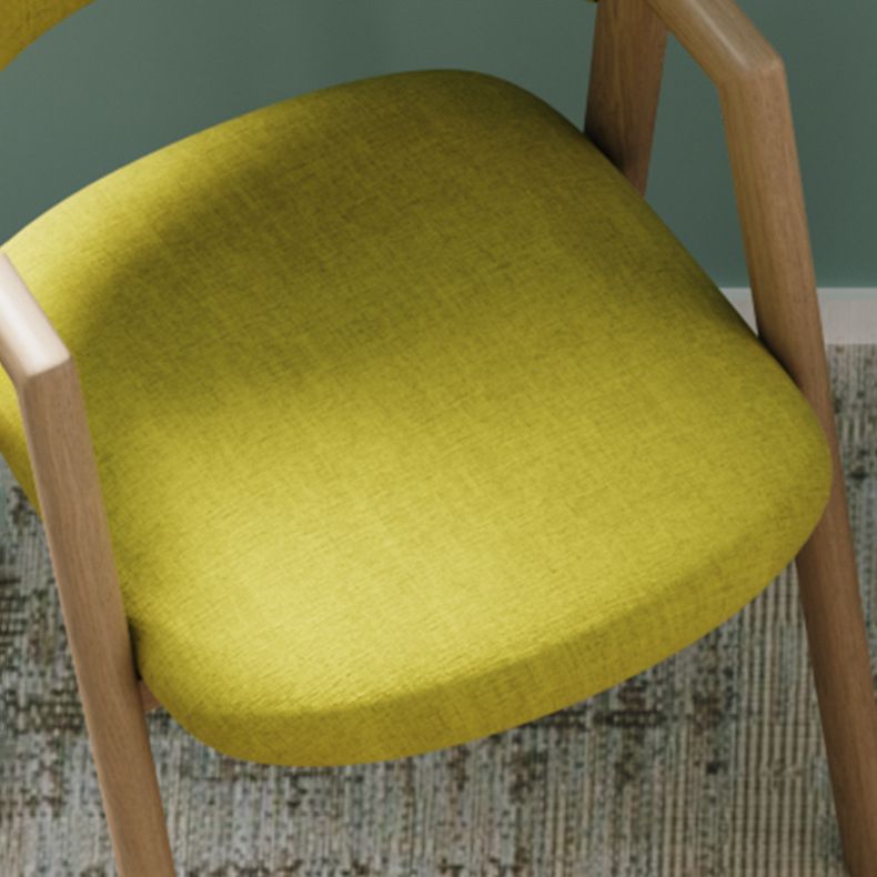 Home Nordric Arm Chair Open Back Wood Stackable Dining Room Chair with Sponge cushion Clearhalo ' kitchen&dining_furn' 'Dining Chairs' 'Dining Tables & Seating' 'dining_chair' 'furn' 'furn_dining_chair' 'Furniture' 'furniture_dining_chair' 'Kitchen & Dining Furniture' 'kitchen' 1200x1200_1a3a18a6-dd7c-4284-a5bc-e602589f5b65