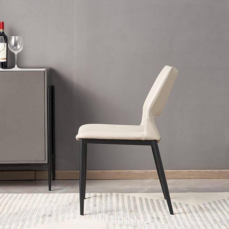 Modern Leather Restaurant Side Chair Matte Finish Open Back Dining Chair (Set of 2) Clearhalo ' kitchen&dining_furn' 'Dining Chairs' 'Dining Tables & Seating' 'dining_chair' 'furn' 'furn_dining_chair' 'Furniture' 'furniture_dining_chair' 'Kitchen & Dining Furniture' 'kitchen' 1200x1200_1a3d9378-bfac-4d24-9667-537e60cfff12