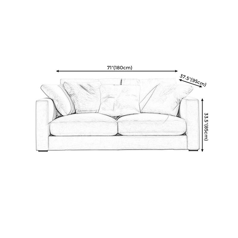 Square Armrest Sponge/latex Seat Filled Wood Technology Rectangular Sofa Clearhalo 'furn' 'furn_sofas' 'Furniture' 'furniture_sofas' 'kitchen' 'kitchen_sofas' 'Living Room Furniture' 'Sofa' 'sofas' 1200x1200_1a3dd32f-7b41-4ed1-93b2-487bb2e41fb7