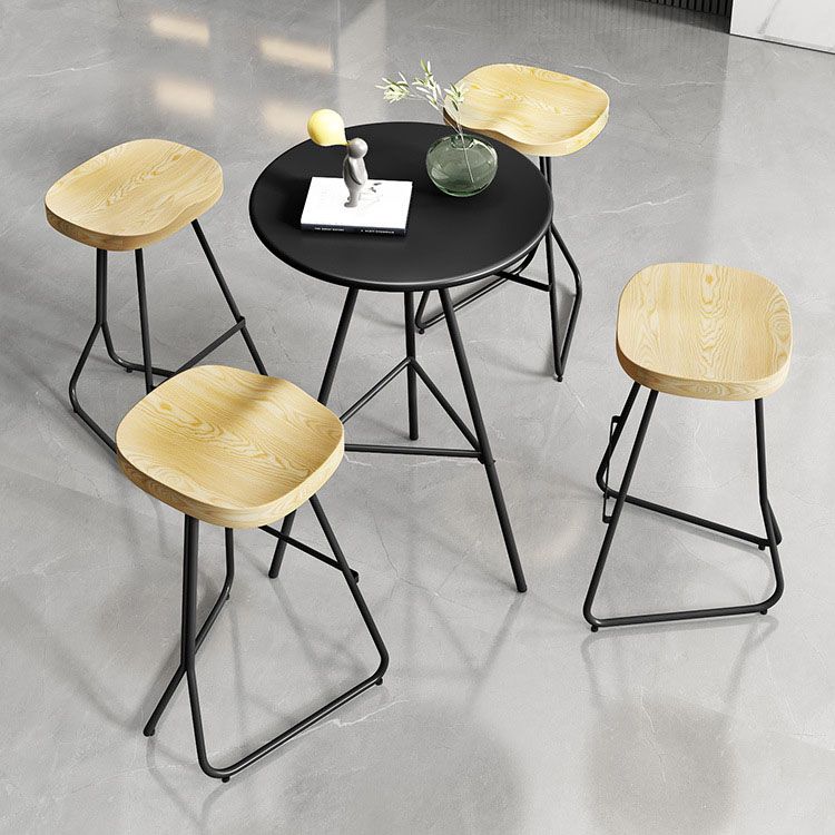 1/3/4/5 Pieces Industrial Iron Bar Table Set Round Bistro Set with Wood Top Clearhalo 'Bar Furniture' 'furn' 'furn_home_bar_bar_sets' 'Furniture' 'Home Bars & Bar Sets' 'home_bar_bar_sets' 'Kitchen & Dining Furniture' 1200x1200_1a3ed93b-6a52-484f-ba1c-c471a2ea7b9e