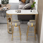 White Stone Bar Dining Table Contemporary Bar Table with Sled Base Clearhalo 'Bar Furniture' 'Bar Tables' 'bar_tables' 'Furniture' 'furniture_bar_tables' 'Kitchen & Dining Furniture' 1200x1200_1a3f1a72-a954-4423-9cf6-2e4fe85f0798