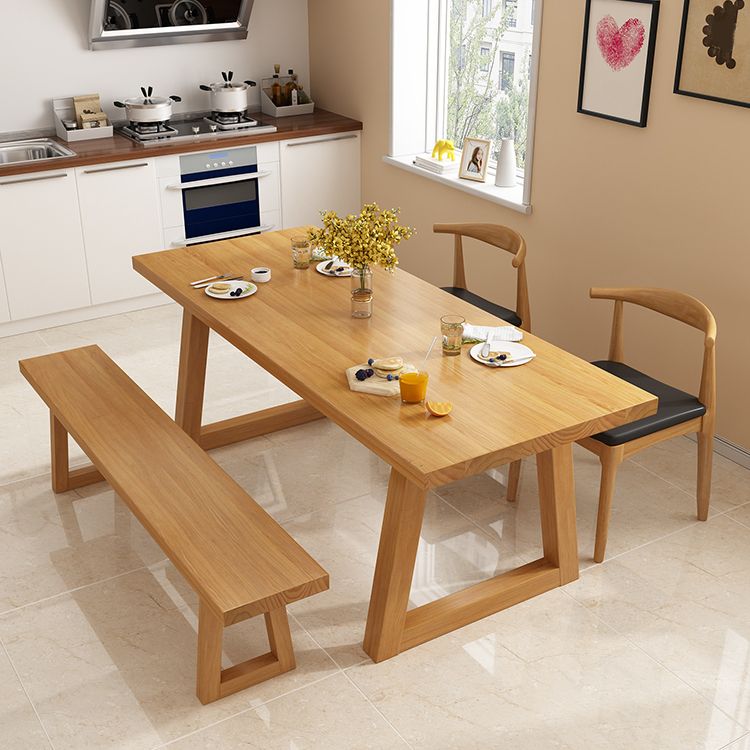 Modern Wood Dining Set 1/2/4/5 Pieces Indoor Dining Furniture for Kitchen Clearhalo 'Dining Room Sets' 'Dining Tables & Seating' 'dining_room_set' 'furn' 'furn_dining_room_set' 'Furniture' 'Kitchen & Dining Furniture' 1200x1200_1a3fb8dc-8ed1-4352-9a07-ca26e1640831