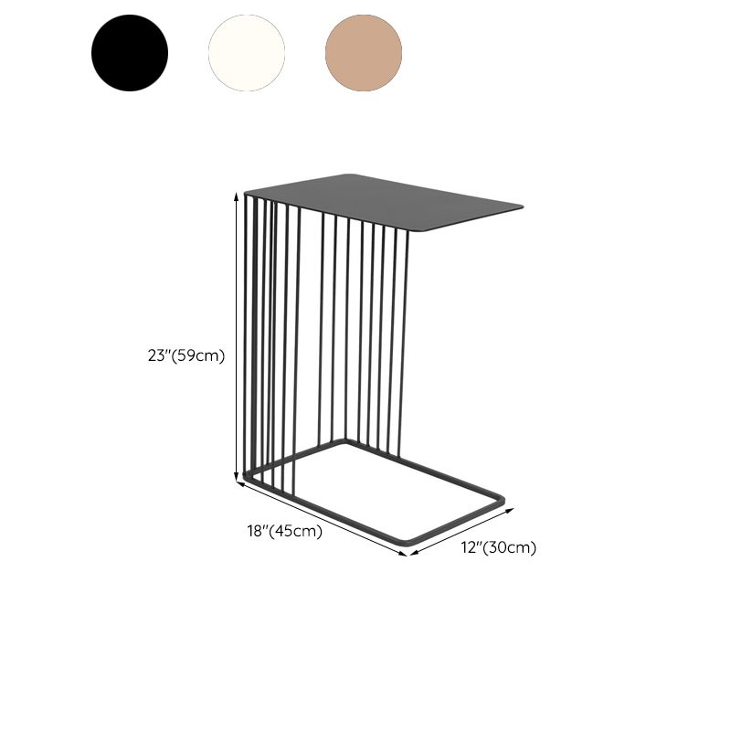 Mid-Century Rectangular Side Table Metal C Side Table, 23.23" Tall Clearhalo 'Coffee & Accent Tables' 'End & Side Tables' 'end_side_tables' 'furn' 'furn_end_side_tables' 'Furniture' 'Living Room Furniture' 1200x1200_1a410e5a-36b6-44a0-8441-247618654dde