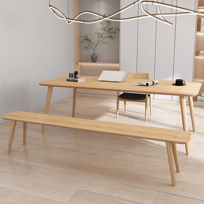 Massivholz Industrial Meeting Schreibtisch Rechteck fester Bürotisch