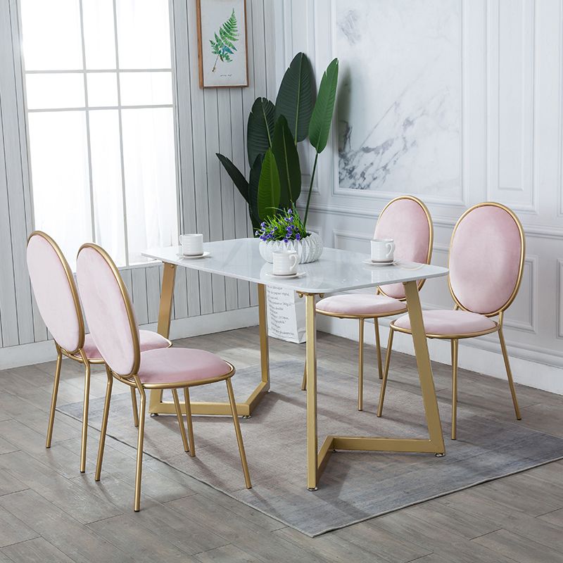 Glam 1/2/5 Pieces Dining Table and Chairs Rectangle Dining Table Set Clearhalo 'Dining Room Sets' 'Dining Tables & Seating' 'dining_room_set' 'furn' 'furn_dining_room_set' 'Furniture' 'furniture_dining_room_set' 'Kitchen & Dining Furniture' 'kitchen&dining_furn' 'kitchen' 1200x1200_1a416787-e2ae-4a2c-b626-6e095cc0e46d