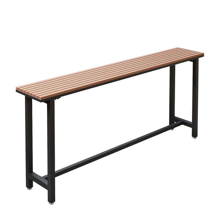 Bruine rechthoekige balktafel Hedendaagse staaftafel met schroefbasis