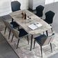 Modern Rectangle Dinette Set 1/2/5/7 Pieces Grey Sintered Stone Top Dining Table Set Clearhalo 'Dining Room Sets' 'Dining Tables & Seating' 'dining_room_set' 'furn' 'furn_dining_room_set' 'Furniture' 'furniture_dining_room_set' 'Kitchen & Dining Furniture' 1200x1200_1a448774-007e-4302-8923-71420061f826