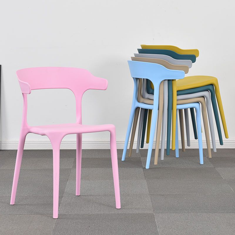 Modern Indoor-Outdoor Plastic Side Chair Armless Wishbone Stackable Chair Clearhalo ' kitchen&dining_furn' 'Dining Chairs' 'Dining Tables & Seating' 'dining_chair' 'furn' 'furn_dining_chair' 'Furniture' 'furniture_dining_chair' 'Kitchen & Dining Furniture' 'kitchen' 1200x1200_1a4562b0-5a11-422e-8abb-5916d7c344f6