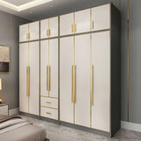 Contemporary Wardrobe Closet with Shelves Engineered Wood Wardrobe Armoire