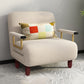 Contemporary Linen Sofa Bed with Pillow Back for Apartment and Bonus Room
