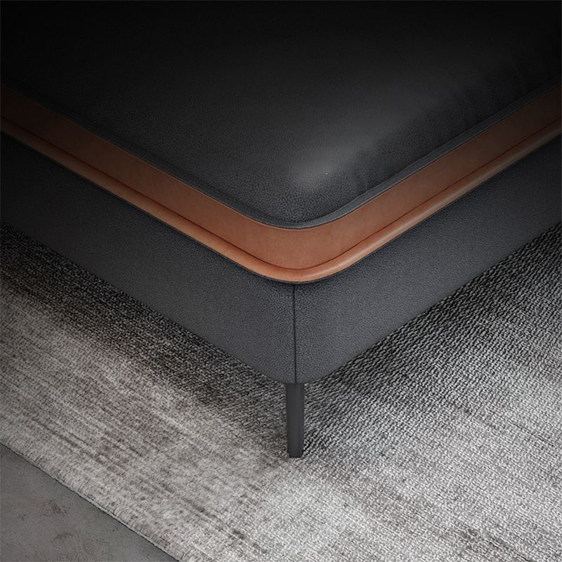 Nordic faux cuir stationnaire salon carré canapé de bras carré