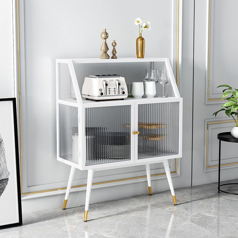 Industriële curiokast metalen glazen deuren buffetkast voor woonkamer