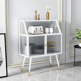 Industriële curiokast metalen glazen deuren buffetkast voor woonkamer