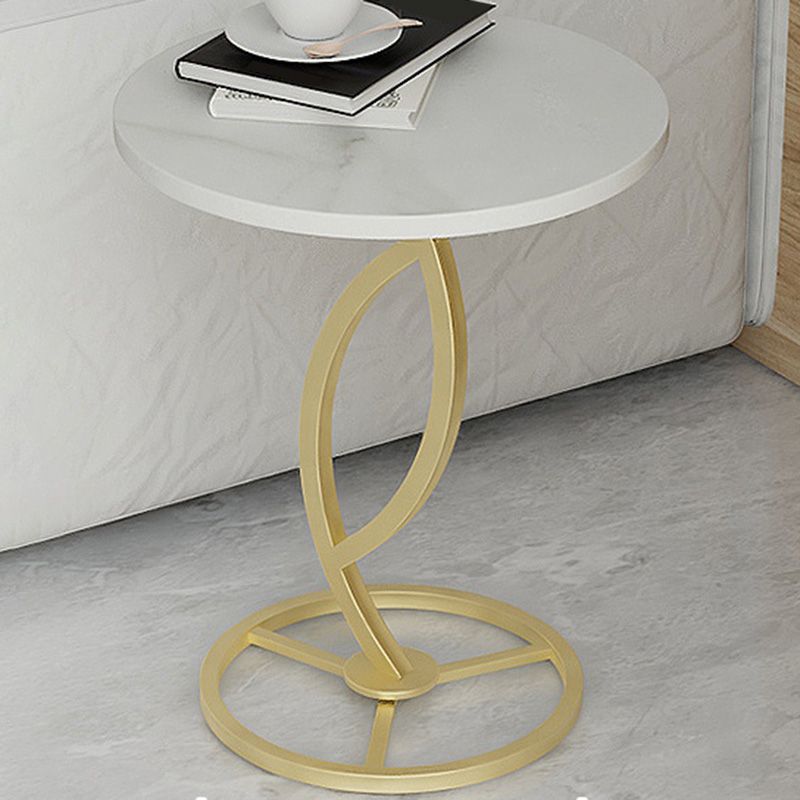 丸い台座エンドテーブルリビングルームのミニマリストサイドエンドテーブル