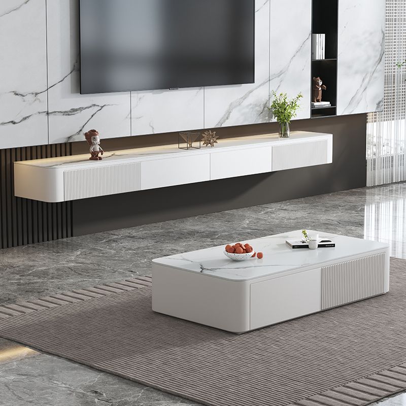 Modern White TV Stand Floating TV Media Stand with Drawers for Living Room Clearhalo 'furn' 'furn_tv_stands_entertainment_centers' 'Furniture' 'Living Room Furniture' 'TV Stands & Entertainment Centers' 'TV Stands & Media Storage Furniture' 'tv_stands_entertainment_centers' 1200x1200_1a5057c6-9731-40f7-ad25-e1f4273a84df