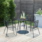 Industrial Patio Dining Chair Slat Back Metal Dining Arm Chairs