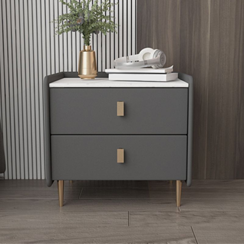 Leather Nightstand with 4 Legs Stone Top Night Table with Drawers Clearhalo 'Bedroom Furniture' 'furn' 'furn_night_stand' 'Furniture' 'night_stand' 'Nightstands' 1200x1200_1a55467b-9e00-4c78-b4a3-92ea00f6c30d