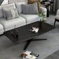 Table basse abstraite Rectangle Slate / Marble Top Cake Cocktail Table