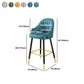 Glam Metal Barstool Faux Leather Kitchen Counter Stool in Matte Finish with 4 Legs Clearhalo 'Bar Furniture' 'Bar Stools' 'bar_stools' 'furn' 'furn_bar_stools' 'Furniture' 'Kitchen & Dining Furniture' 1200x1200_1a5a289f-a7c0-4ae1-af50-c30e708b4bdc