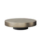 Block Base Design Cocktail Table Gold Metal Top Black Base Round Coffee Table Clearhalo 'Coffee & Accent Tables' 'Coffee Tables' 'coffee_tables' 'furn' 'furn_coffee_tables' 'Furniture' 'furniture_coffee_tables' 'Living Room Furniture' 1200x1200_1a5b9cfd-f9b1-4bc2-bc0d-25629a960095